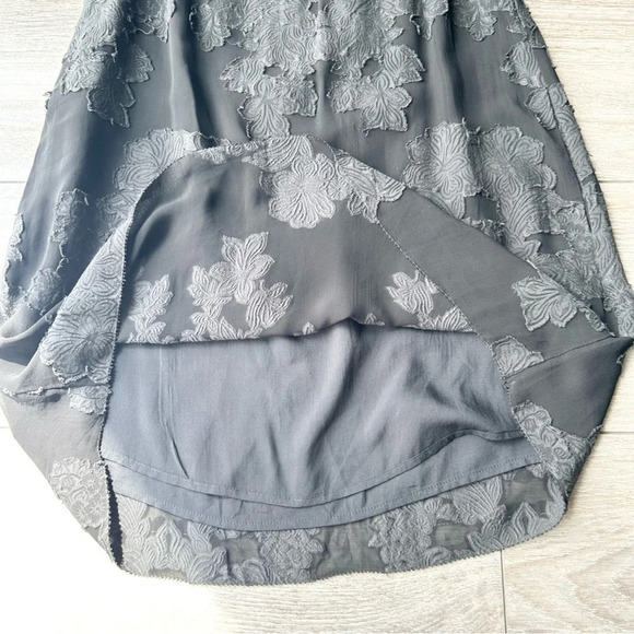 Aritzia Wilfred Mini Dress Floral Applique Off The Shoulders Lace  in Black - Picture 8 of 14